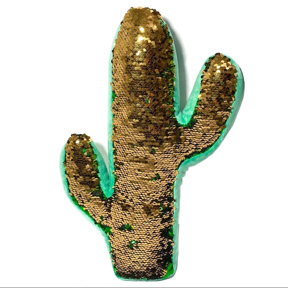 Brentwood Pillow Cactus Flip Sequin Throw - Picture 6 of 10
